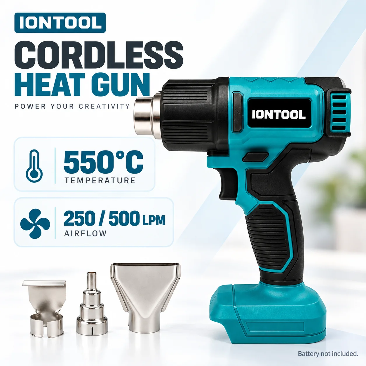 Cordless Heat Gun For Shrink Tubing - IONTOOL Kablosuz Isı Tabancası 550C: Evde