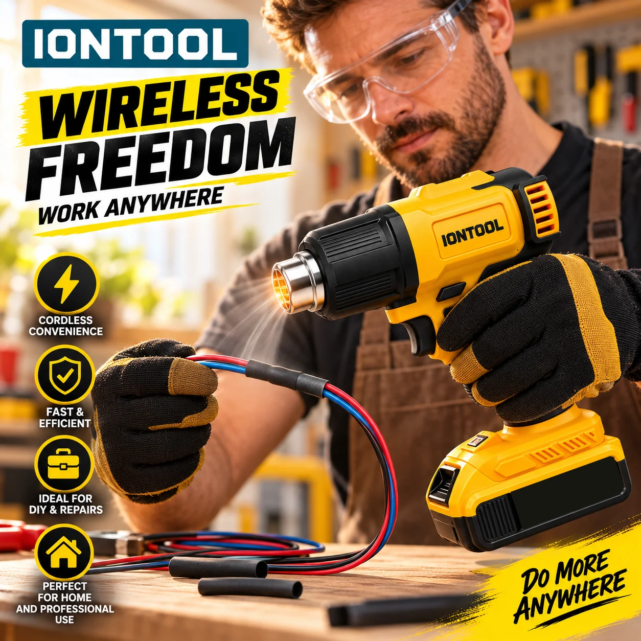 IONTOOL Kablosuz Sıcak Hava Ta - Cordless Heat Gun For Shrink Tubing incelemesi ve fiyatı